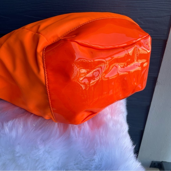 Authentic GIVENCHY Nylon Handbag Neon Shoulder Bag Top Handle Oversized Tote - Picture 7 of 12